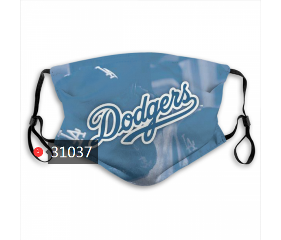 2020 Los Angeles Dodgers Dust mask with filter 45->mlb dust mask->Sports Accessory